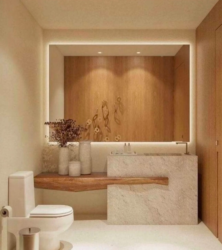 Luxury - Luxurious continuous microcement surface in a contemporary room with elegant finishes.