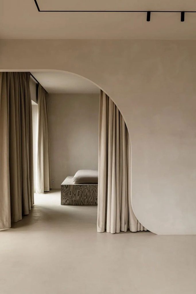 Mortex surface showcasing its distinctive seamless, mineral texture and subtle color variations.