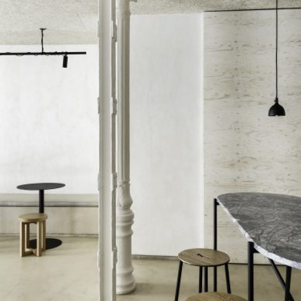 Mortex surface showcasing its distinctive seamless, mineral texture and subtle color variations.