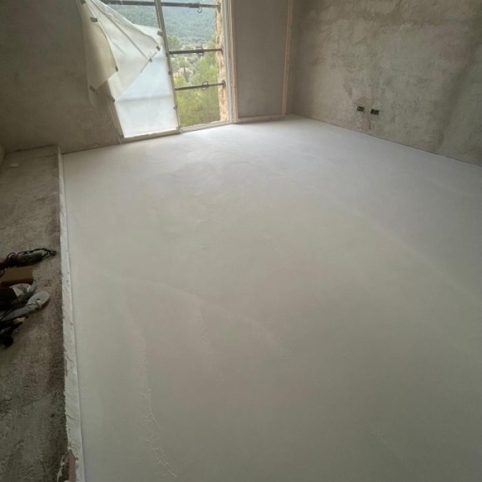 Handcrafted Mortex floors in Fornalutx: raw rustic elegance
